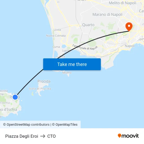 Piazza Degli Eroi to CTO map