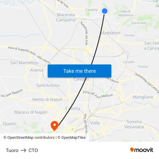 Tuoro to CTO map