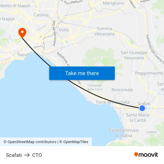 Scafati to CTO map