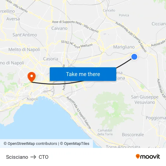 Scisciano to CTO map