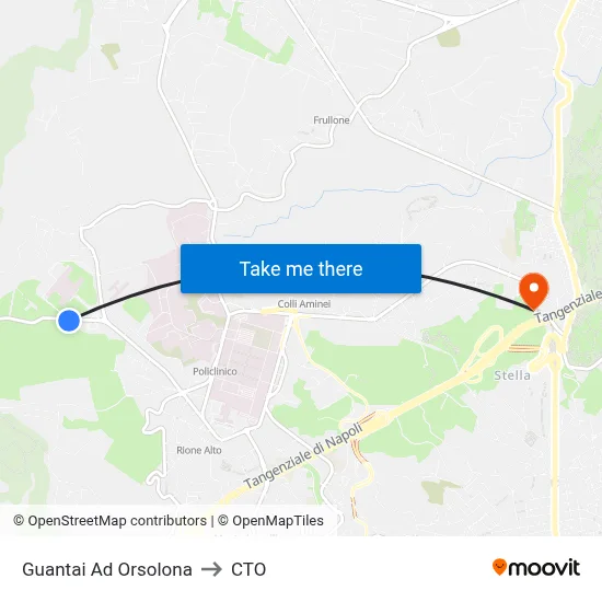 Guantai Ad Orsolona to CTO map