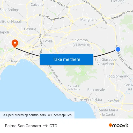 Palma-San Gennaro to CTO map