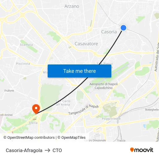 Casoria-Afragola to CTO map