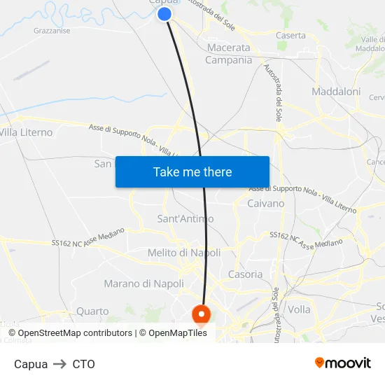 Capua to CTO map
