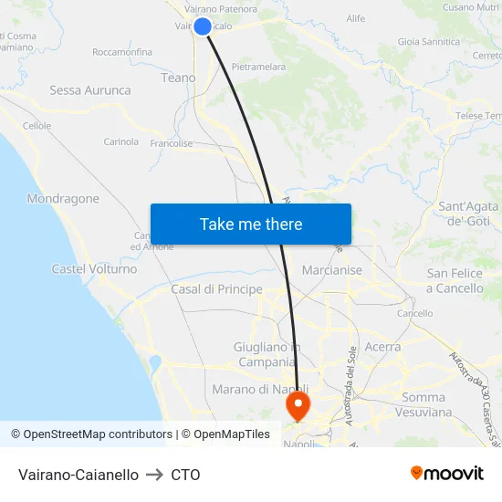 Vairano-Caianello to CTO map