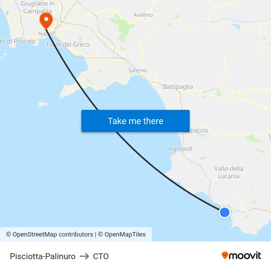 Pisciotta-Palinuro to CTO map