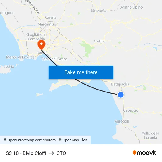 SS 18 - Bivio Cioffi to CTO map