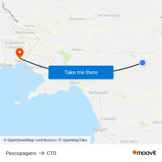 Pescopagano to CTO map