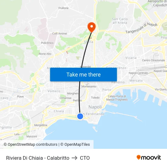 Riviera Di Chiaia - Calabritto to CTO map