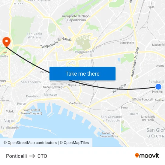 Ponticelli to CTO map