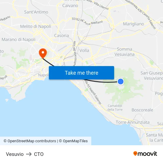 Vesuvio to CTO map