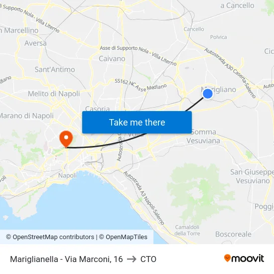 Mariglianella - Via Marconi, 16 to CTO map