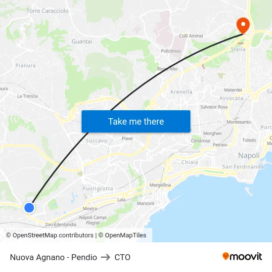 Nuova Agnano - Pendio to CTO map