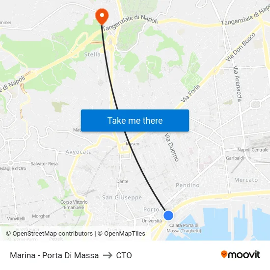 Marina - Porta Di Massa to CTO map
