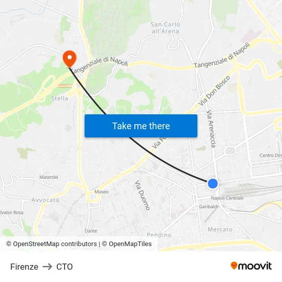 Firenze to CTO map