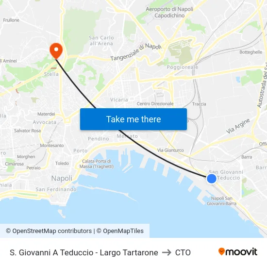 S. Giovanni A Teduccio - Largo Tartarone to CTO map