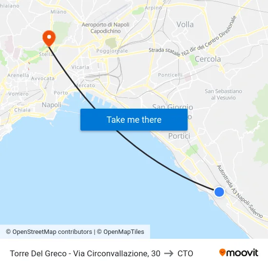Torre Del Greco - Via Circonvallazione, 30 to CTO map