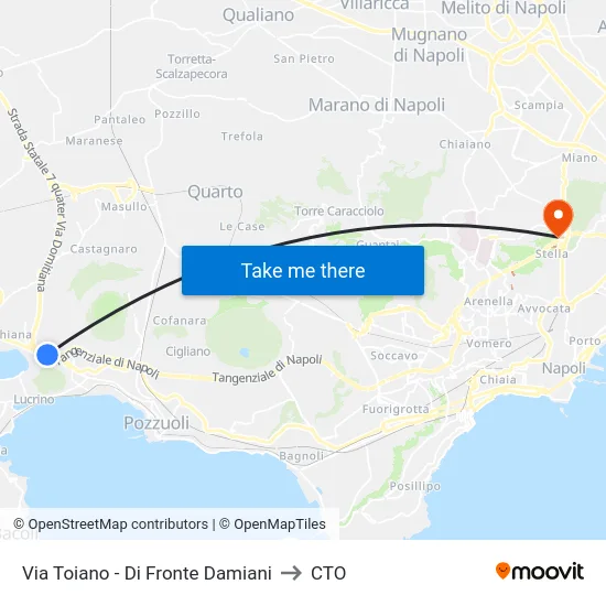 Via Toiano - Di Fronte Damiani to CTO map