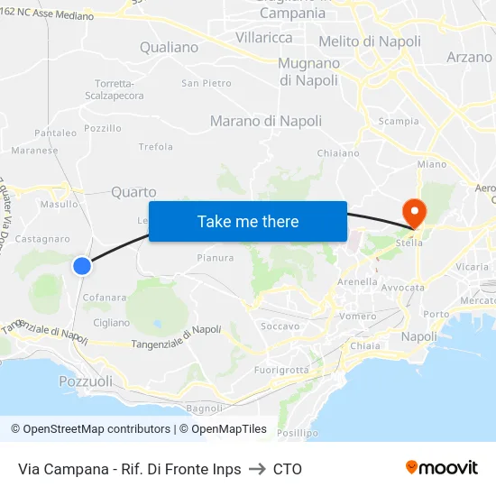 Via Campana - Rif. Di Fronte Inps to CTO map