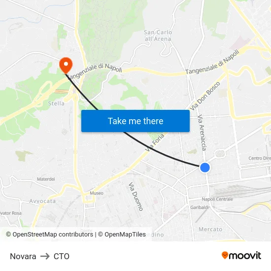 Novara to CTO map