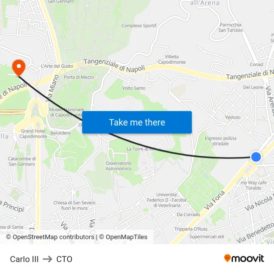 Carlo III to CTO map