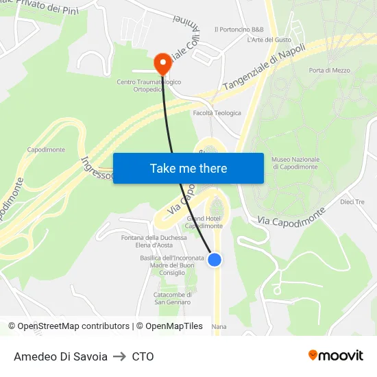 Amedeo Di Savoia to CTO map