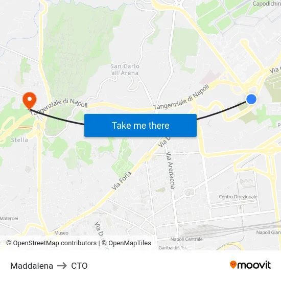 Maddalena to CTO map