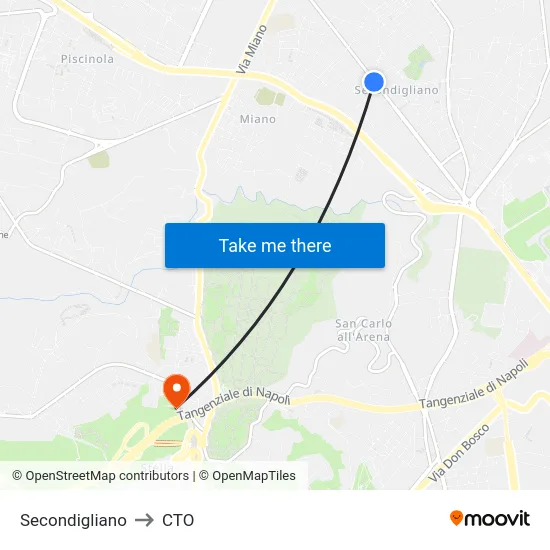 Secondigliano to CTO map