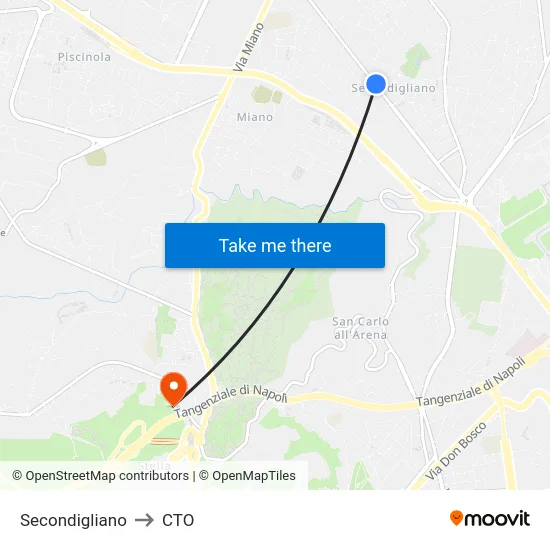 Secondigliano to CTO map