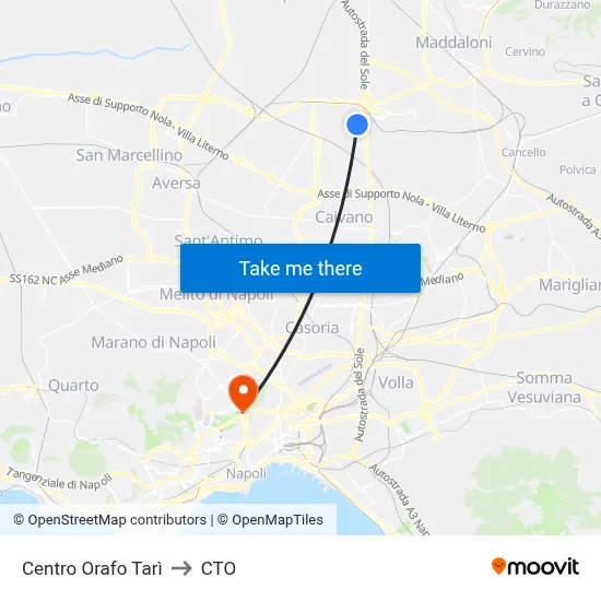 Centro Orafo Tarì to CTO map