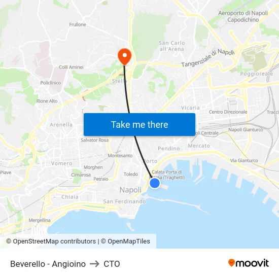 Beverello - Angioino to CTO map