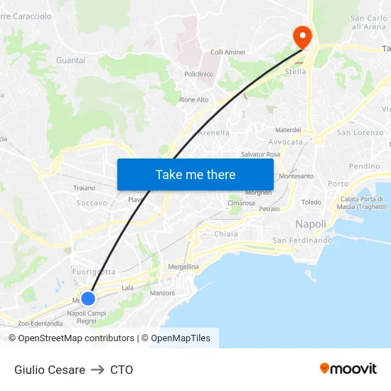 Giulio Cesare to CTO map