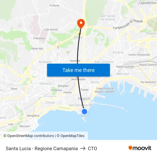 Santa Lucia - Regione Camapania to CTO map