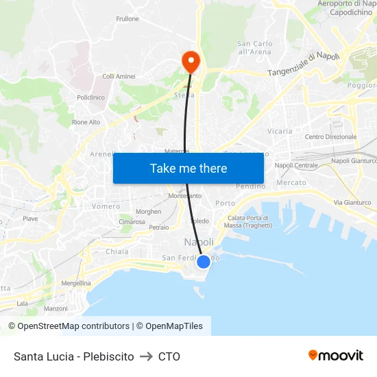 Santa Lucia - Plebiscito to CTO map