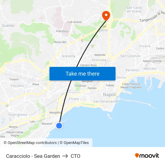 Caracciolo - Sea Garden to CTO map