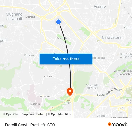 Fratelli Cervi - Prati to CTO map