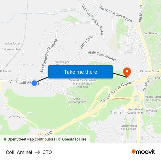 Colli Aminei to CTO map
