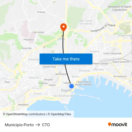 Municipio-Porto to CTO map