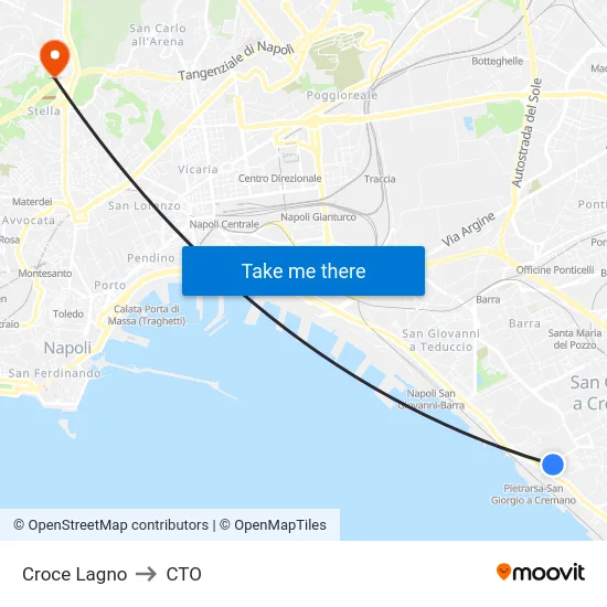 Croce Lagno to CTO map