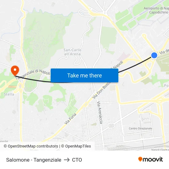 Salomone - Tangenziale to CTO map