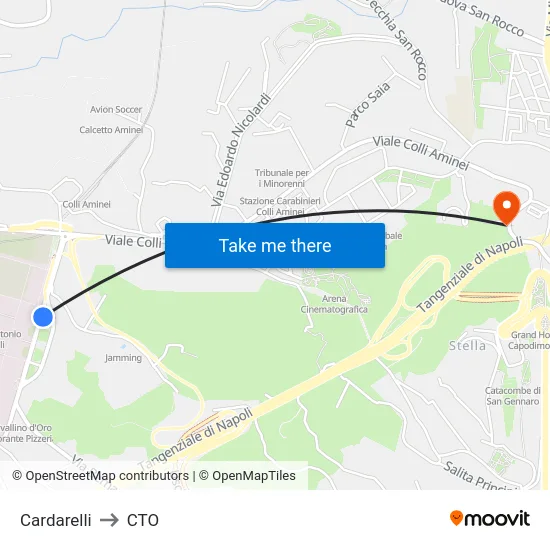 Cardarelli to CTO map