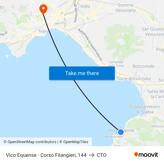 Vico Equense - Corso Filangieri, 144 to CTO map