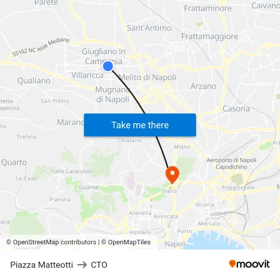 Piazza Matteotti to CTO map