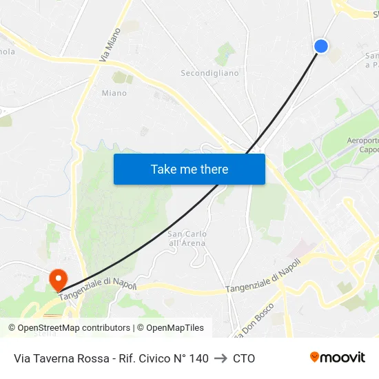 Via Taverna Rossa - Rif. Civico N° 140 to CTO map