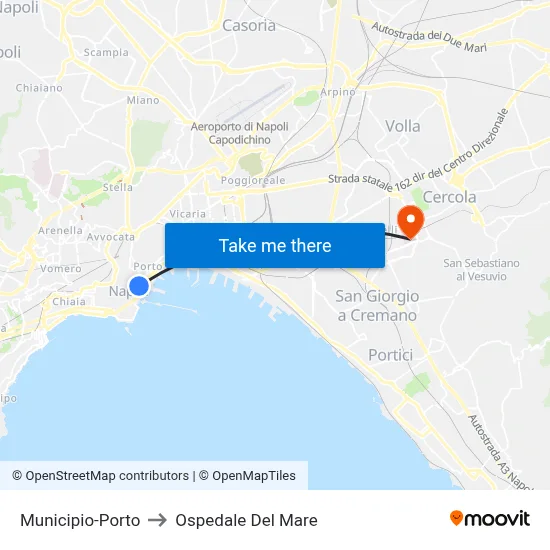 City Hall-Port to Sea Hospital map