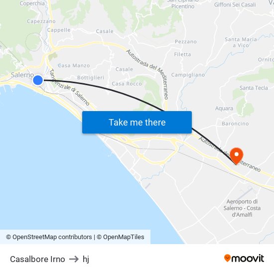 Casalbore Irno to hj map