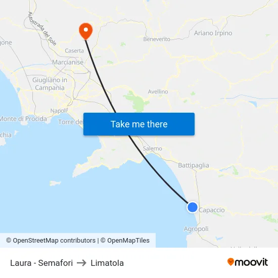 Laura - Semafori to Limatola map