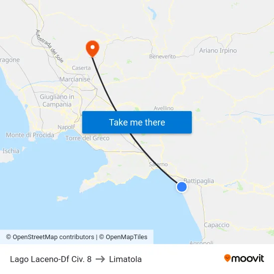 Lago Laceno-Df Civ. 8 to Limatola map