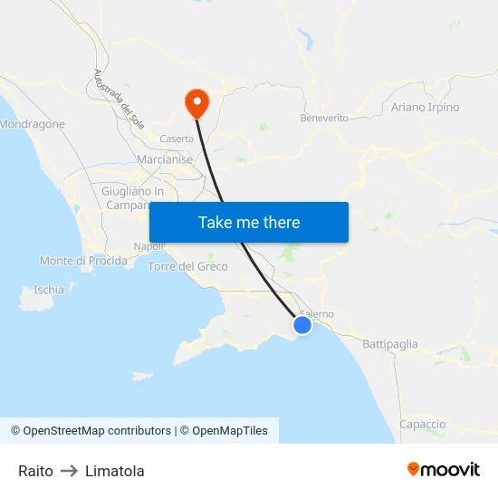 Raito to Limatola map