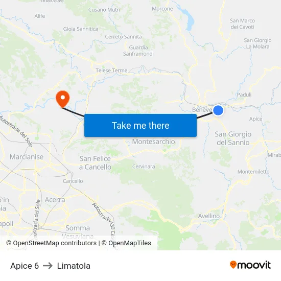 Apice 6 to Limatola map